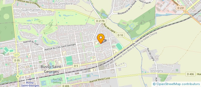 localisation de l'entreprise SCI CURIE 43  BUSSY-SAINT-GEORGES