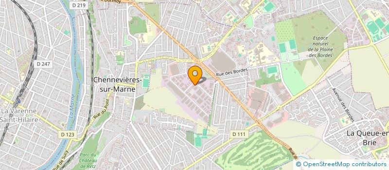 localisation de l'entreprise SCI CURIE  CHENNEVIERES-SUR-MARNE