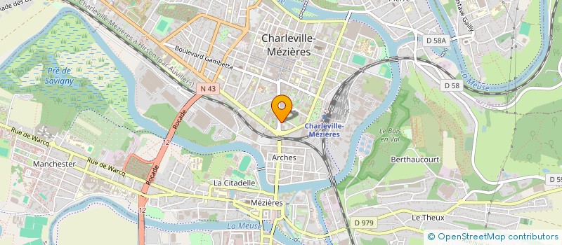 localisation de l'entreprise SCI CURIE  CHARLEVILLE-MEZIERES