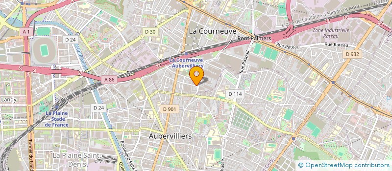 localisation de l'entreprise SCI CURIE à LA COURNEUVE