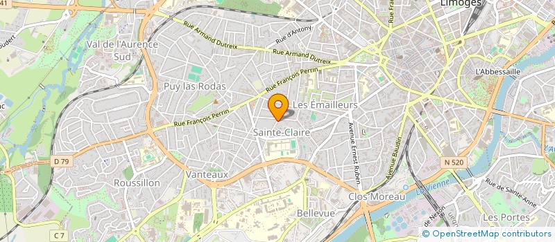 localisation de l'entreprise SCI CURIE RENAUDIE à LIMOGES