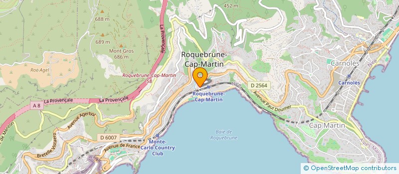 localisation de l'entreprise SCI CVB à ROQUEBRUNE-CAP-MARTIN