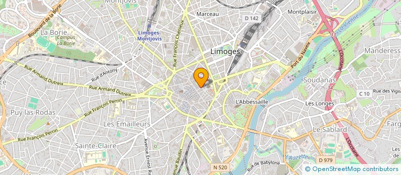 localisation de l'entreprise SCI CVB à LIMOGES
