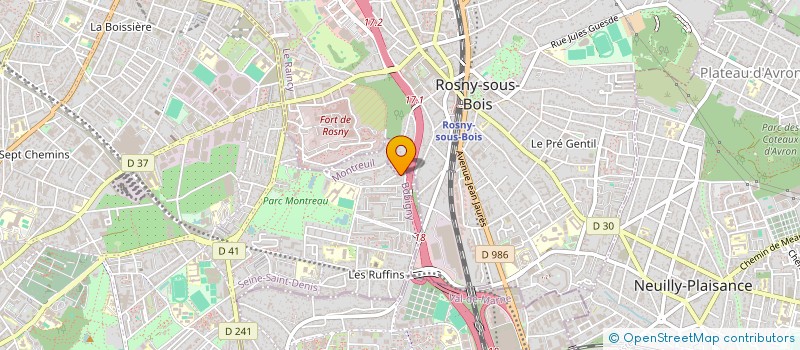 localisation de l'entreprise SCI CVDI à MONTREUIL