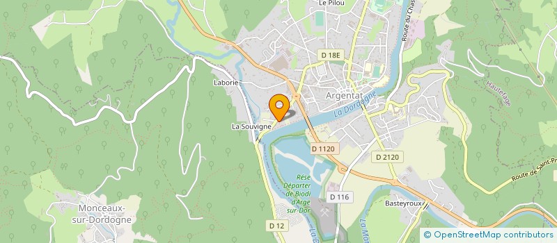 localisation de l'entreprise SCI CXLG à ARGENTAT-SUR-DORDOGNE