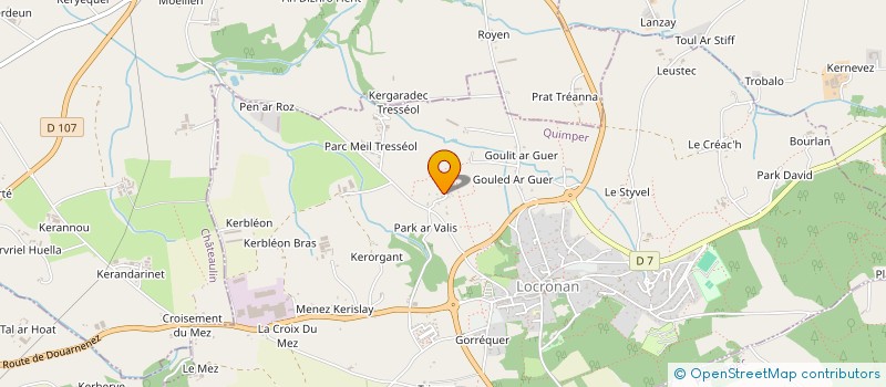 localisation de l'entreprise SCI CY'BE  LOCRONAN