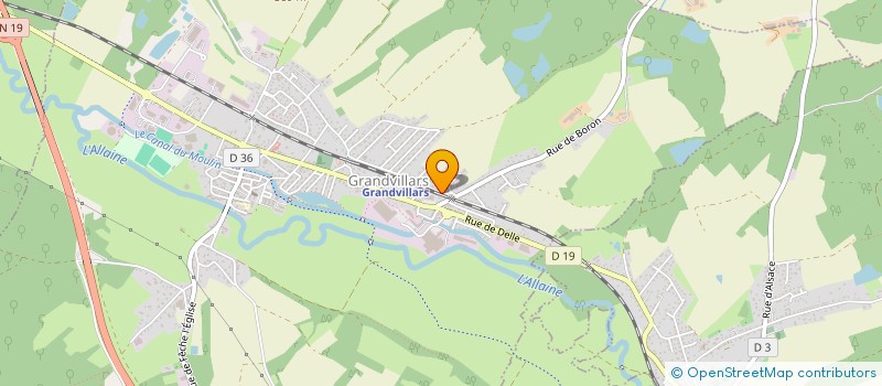 localisation de l'entreprise SCI CYAN à GRANDVILLARS