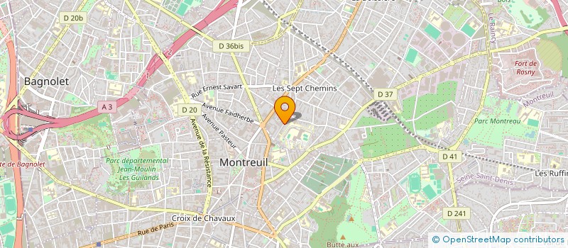 localisation de l'entreprise SCI CYBELE  MONTREUIL