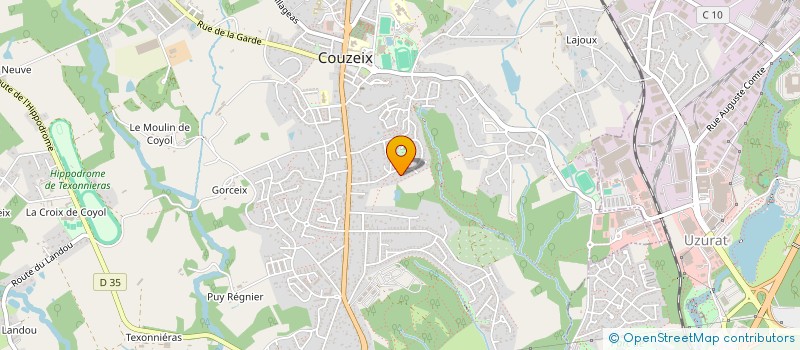 localisation de l'entreprise SCI CYCAT à COUZEIX