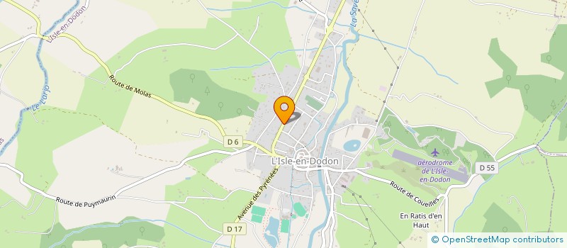 localisation de l'entreprise SCI CYJUWIL  L'ISLE-EN-DODON