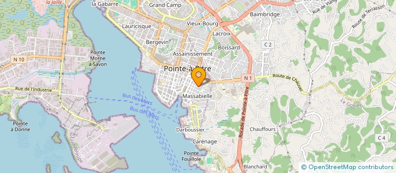 localisation de l'entreprise SCI CYMA à POINTE A PITRE