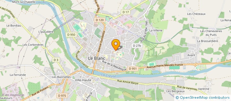 localisation de l'entreprise SCI CYMELLE à LE BLANC