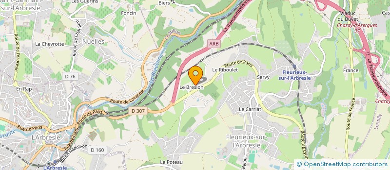 localisation de l'entreprise SCI CYPRAL  FLEURIEUX-SUR-L'ARBRESLE