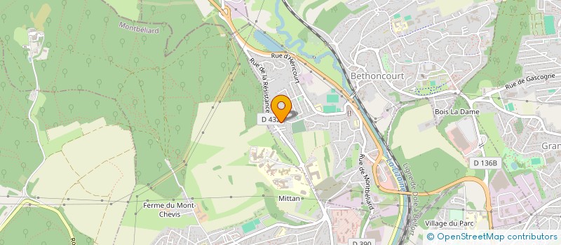 localisation de l'entreprise SCI CYRDAM  BETHONCOURT