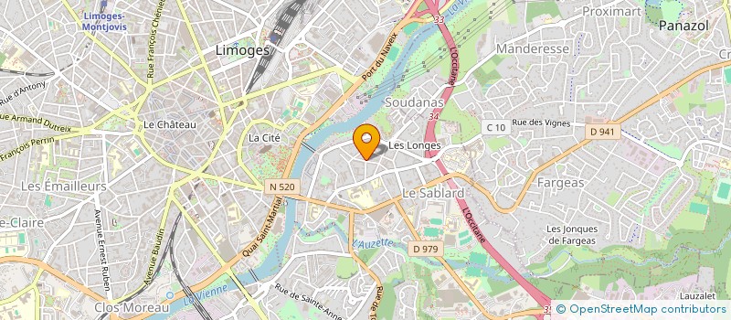 localisation de l'entreprise SCI CYRUS à LIMOGES