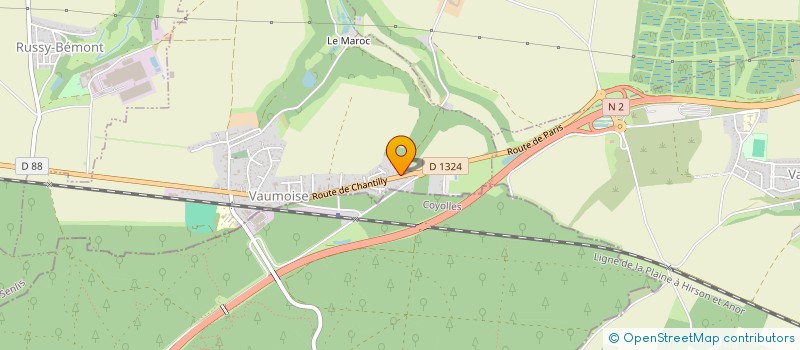 localisation de l'entreprise SCI D&A  VAUMOISE