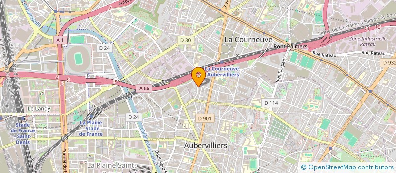 localisation de l'entreprise SCI D.A.B à LA COURNEUVE