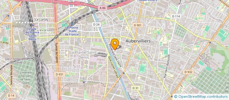 localisation de l'entreprise SCI D.A.M.  AUBERVILLIERS