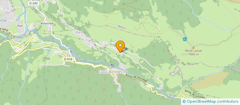 localisation de l'entreprise SCI D'AAS  EAUX-BONNES