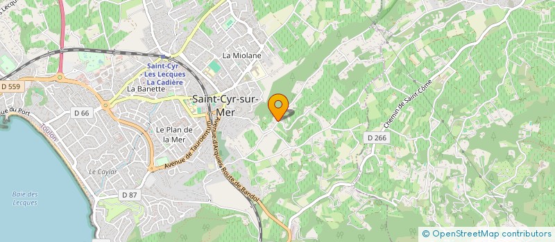 localisation de l'entreprise SCI D'ACUNTO à SAINT-CYR-SUR-MER