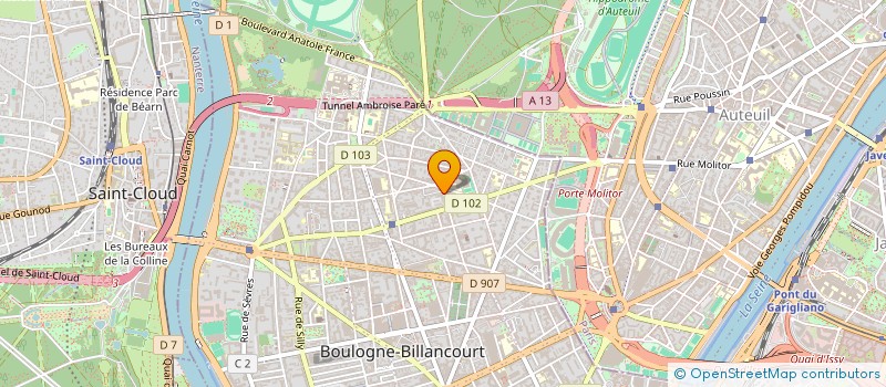 localisation de l'entreprise SCI D'AGUESSEAU à BOULOGNE-BILLANCOURT