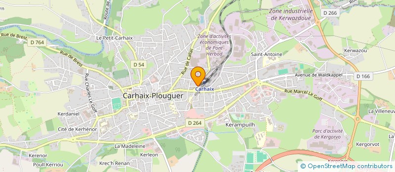 localisation de l'entreprise SCI D'AHES à CARHAIX-PLOUGUER