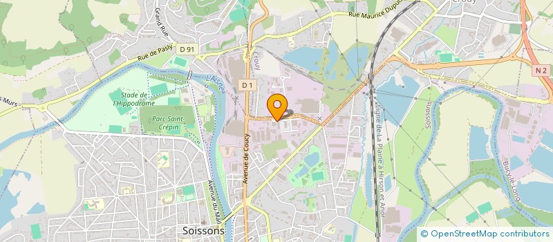 localisation de l'entreprise SCI D'ALBATRE à SOISSONS