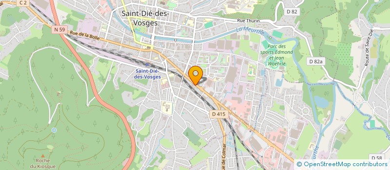 localisation de l'entreprise SCI D'ALSACE à SAINT-DIE-DES-VOSGES