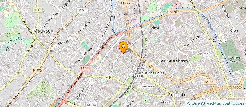 localisation de l'entreprise SCI D'ALSACE  ROUBAIX