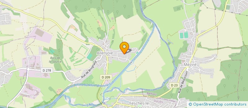 localisation de l'entreprise SCI D'ALSACE  ALLENJOIE