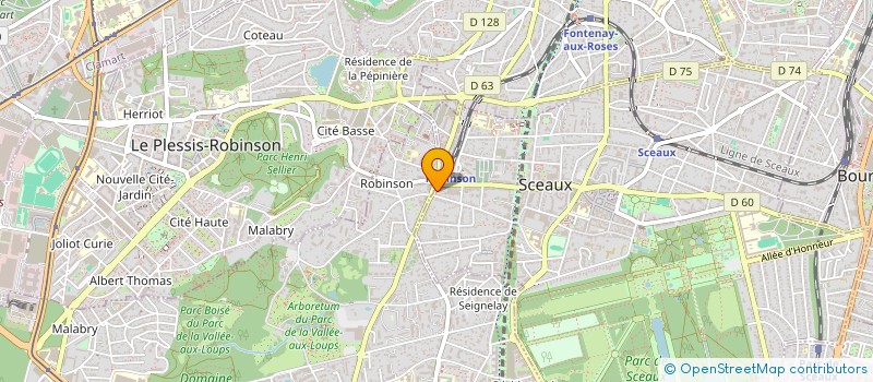 localisation de l'entreprise SCI D ANGEIOLOGIE DES 4 CHEMINS à SCEAUX
