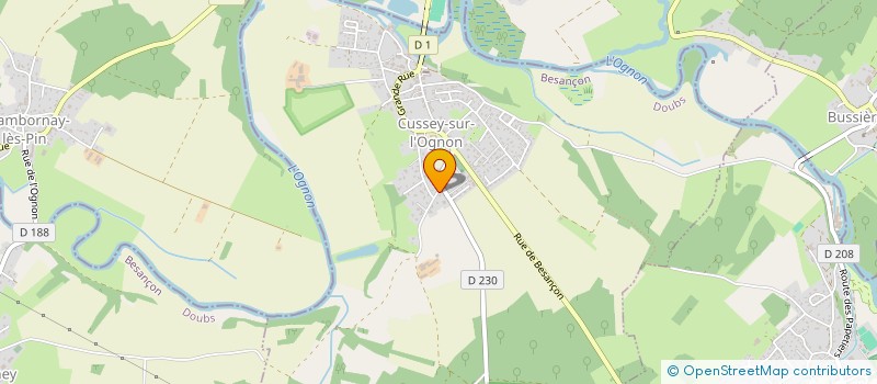 localisation de l'entreprise SCI D ANGLEBOIS  CUSSEY-SUR-L'OGNON