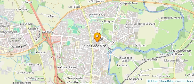 localisation de l'entreprise SCI D'ANIMA  SAINT-GREGOIRE