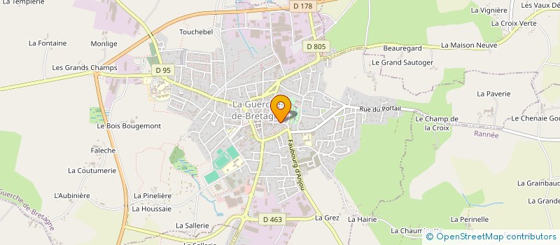 localisation de l'entreprise SCI D ANJOU  LA GUERCHE-DE-BRETAGNE