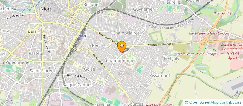 localisation de l'entreprise SCI D'AOZ  NIORT