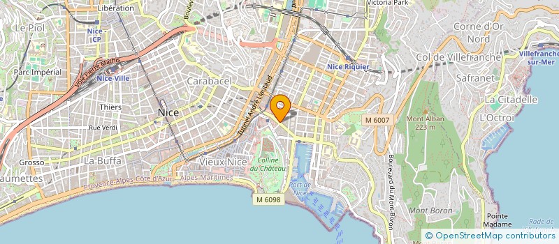localisation de l'entreprise SCI D'AQUI à NICE