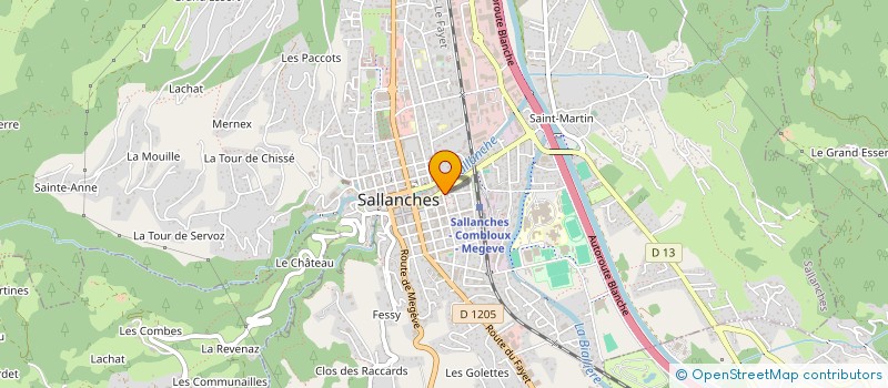 localisation de l'entreprise SCI D AREU à SALLANCHES