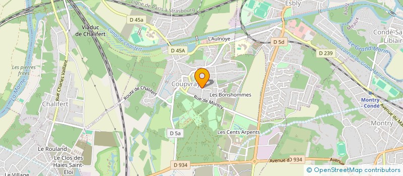 localisation de l'entreprise SCI D'ARIANE  COUPVRAY