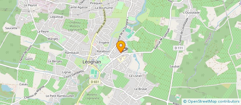 localisation de l'entreprise SCI D'ARLAC  LEOGNAN