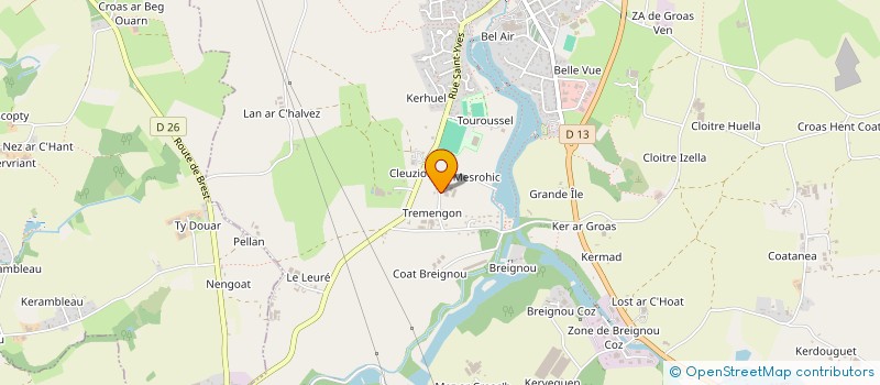 localisation de l'entreprise SCI D ARMORIQUE  BOURG-BLANC