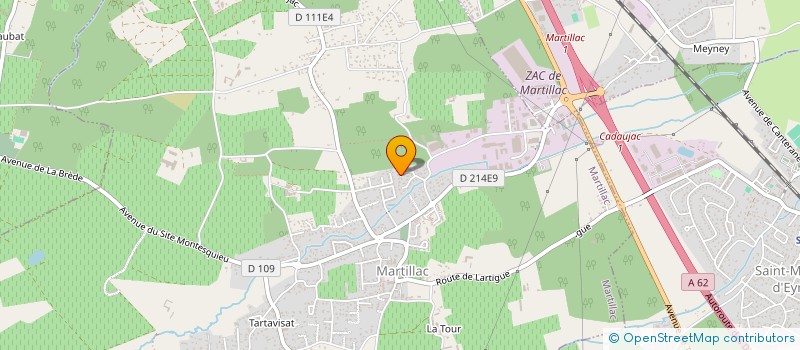 localisation de l'entreprise SCI D'ASQ  MARTILLAC