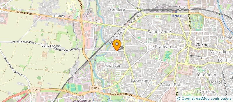 localisation de l'entreprise SCI D'AUBAREDE  TARBES