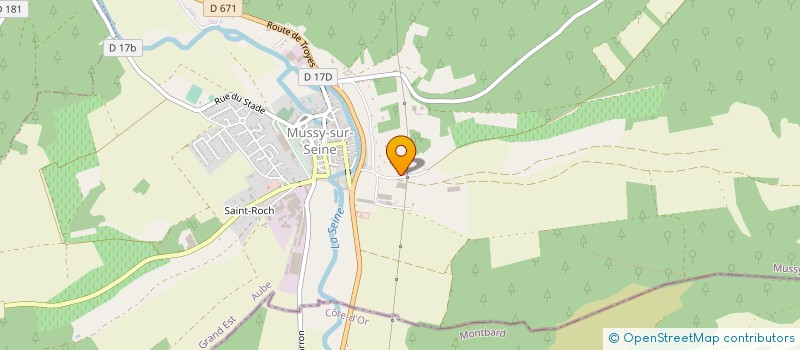 localisation de l'entreprise SCI D'AUBERIVE  MUSSY-SUR-SEINE