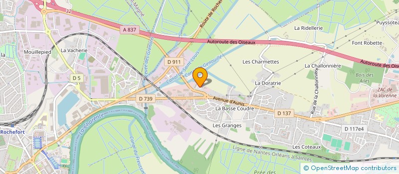 localisation de l'entreprise SCI D'AUNIS  TONNAY-CHARENTE