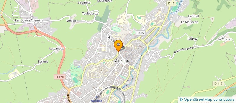 localisation de l'entreprise SCI D'AURINQUE à AURILLAC