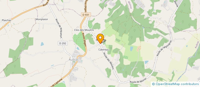 localisation de l'entreprise SCI D'AURION  AUBIAC