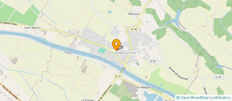 localisation de l'entreprise SCI D AURION  VILLEBRUMIER