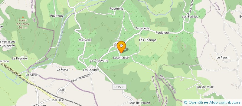 localisation de l'entreprise SCI D'AUTAN  BILHAC