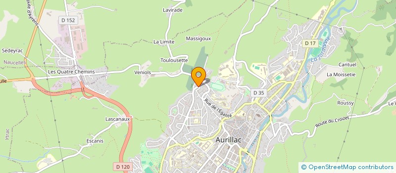 localisation de l'entreprise SCI D'AYGUEPARSES à AURILLAC