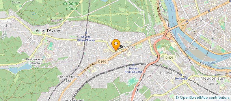 localisation de l'entreprise SCI D AZUR  SEVRES